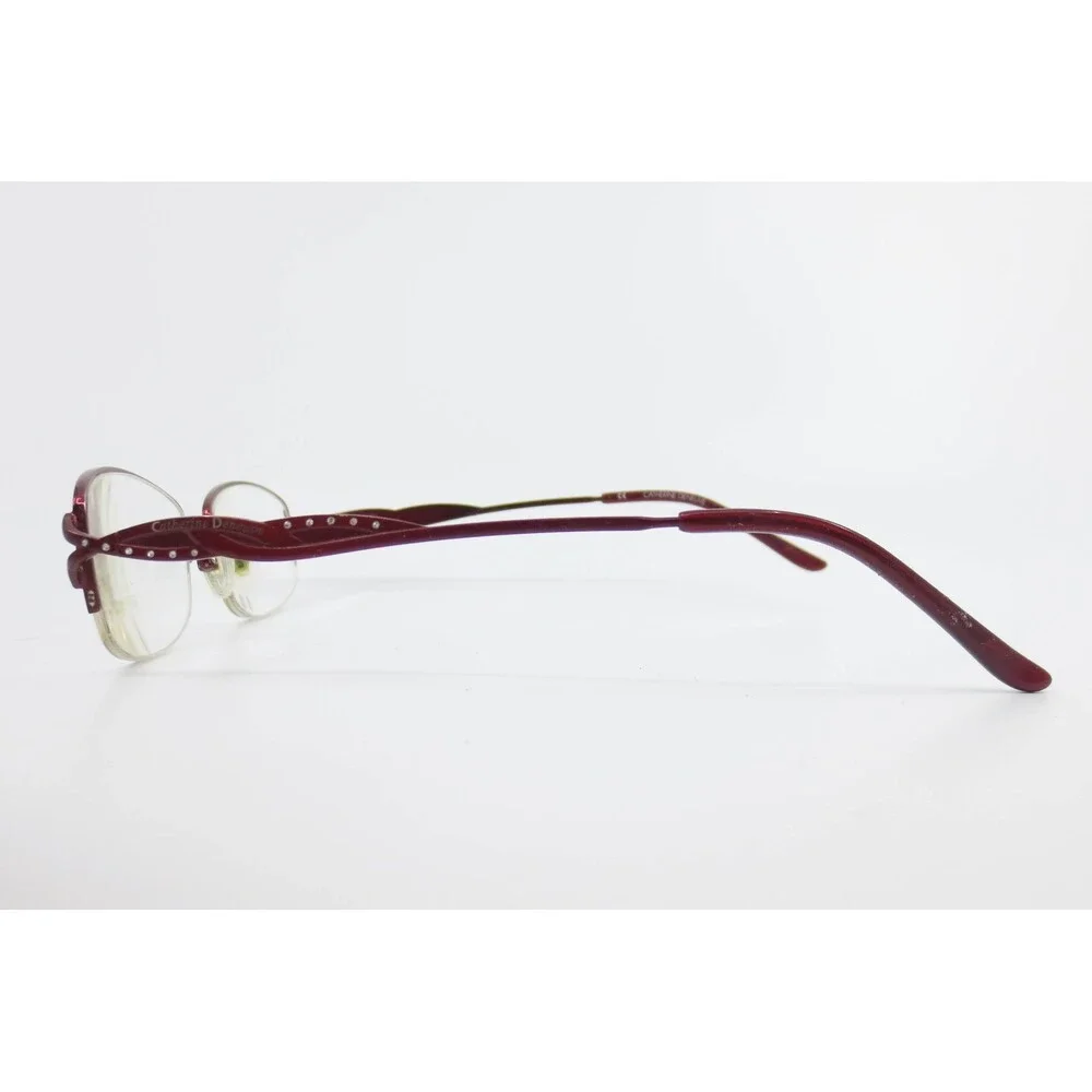 Catherine Deneuve CD-296 SBU Burgundy Semi-Rimless Eyeglasses Frames 51-17-135